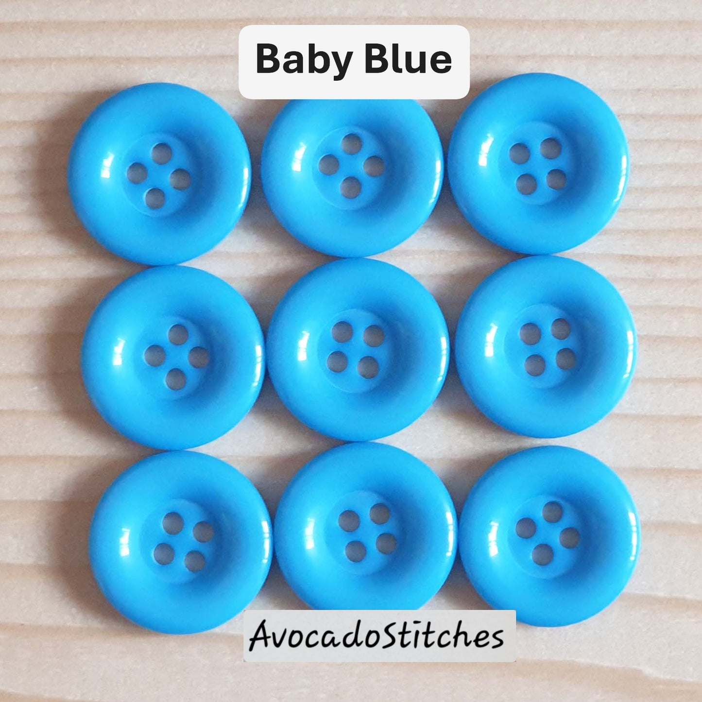 THICK EDGE RESIN Blue / 15-18mm / Resin Buttons / Sewing Buttons