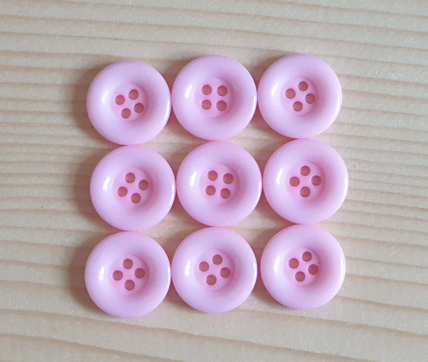 THICK EDGE RESIN Pink / 15-18mm / Set of 8 buttons / Resin Buttons / Sewing Buttons