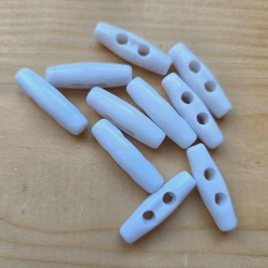 RESIN TOGGLE Snow White (Truncated) / 24mm / Resin Buttons / Sewing Buttons