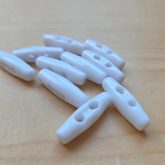 RESIN TOGGLE Snow White (Truncated) / 24mm / Resin Buttons / Sewing Buttons