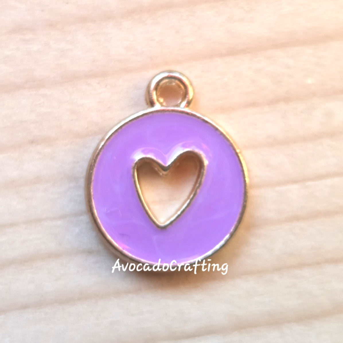 10 pieces // Round Hollow Heart Charms / 12*14mm / Jewelry Making