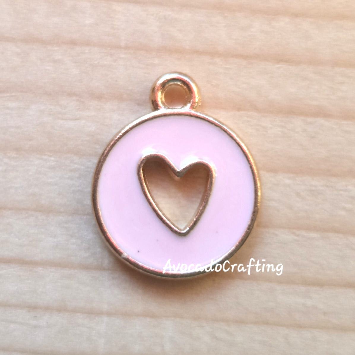 10 pieces // Round Hollow Heart Charms / 12*14mm / Jewelry Making