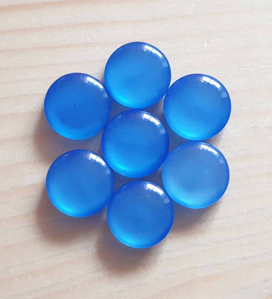 SAPHIRE BLUE SHANK RESIN / 12mm - 8 buttons / Resin Buttons / Sewing Buttons