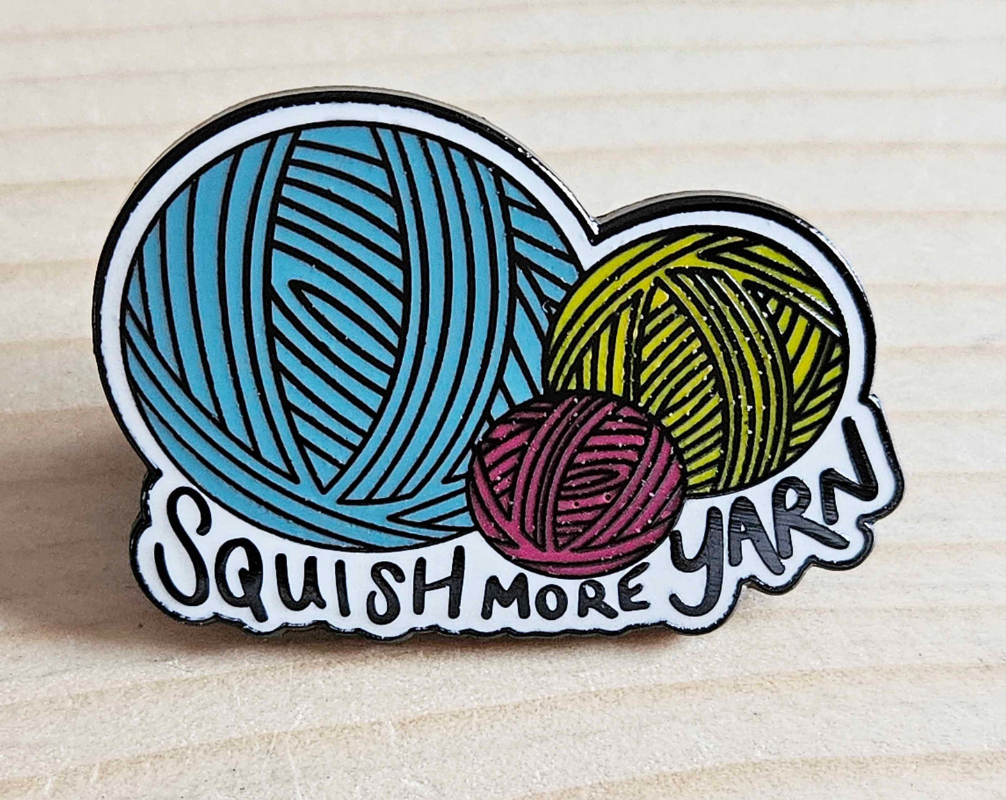 SQUISH MORE YARN / Knitter Pin / Hobby Brooches