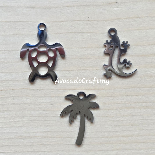 Tropical Series / Stainless Steel / 4 pieces / Jewelry Making