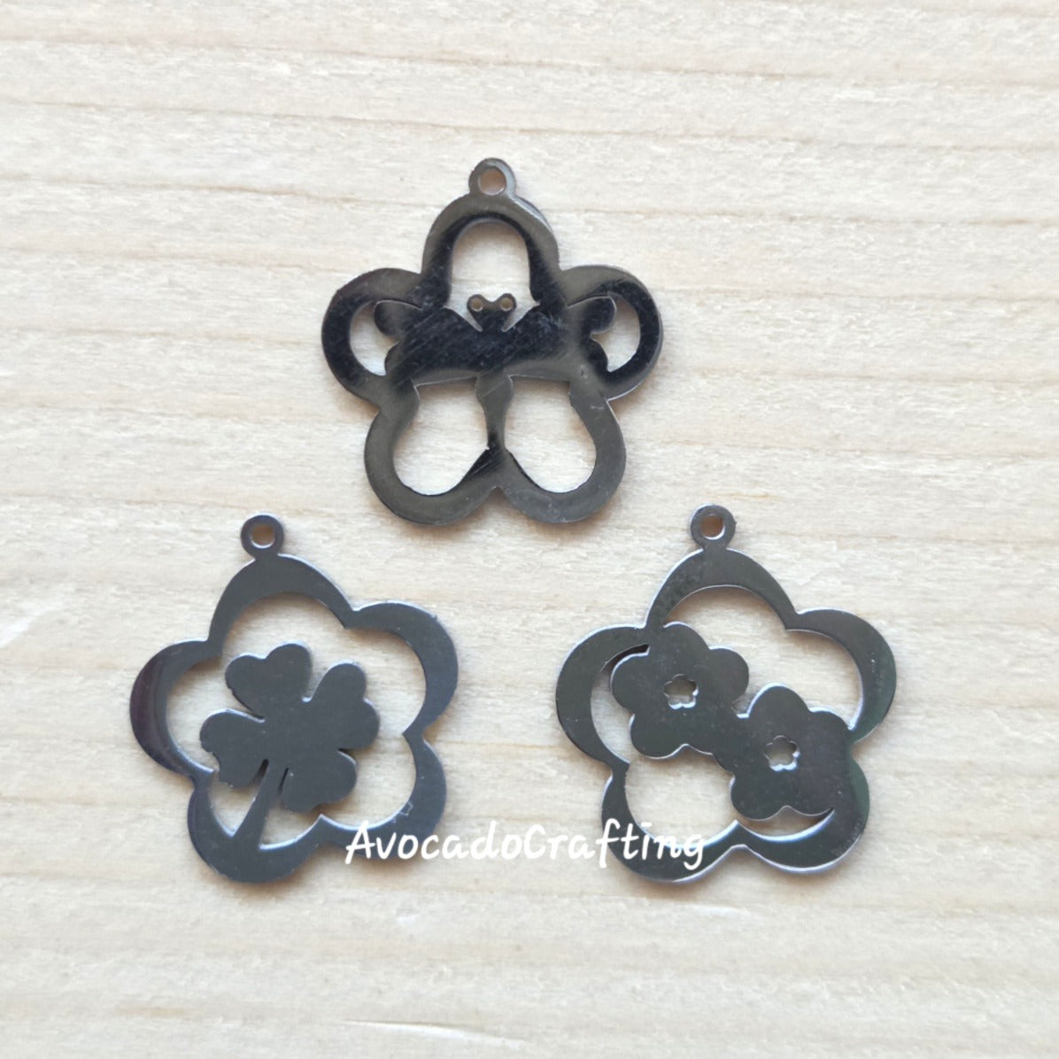 Botanicals Series / Stainless Steel / 4 pieces / Jewelry Making
