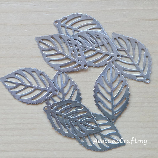 20 pieces // 304 Stainless Steel / Fall Leaf / 24*14mm / Jewelry Making