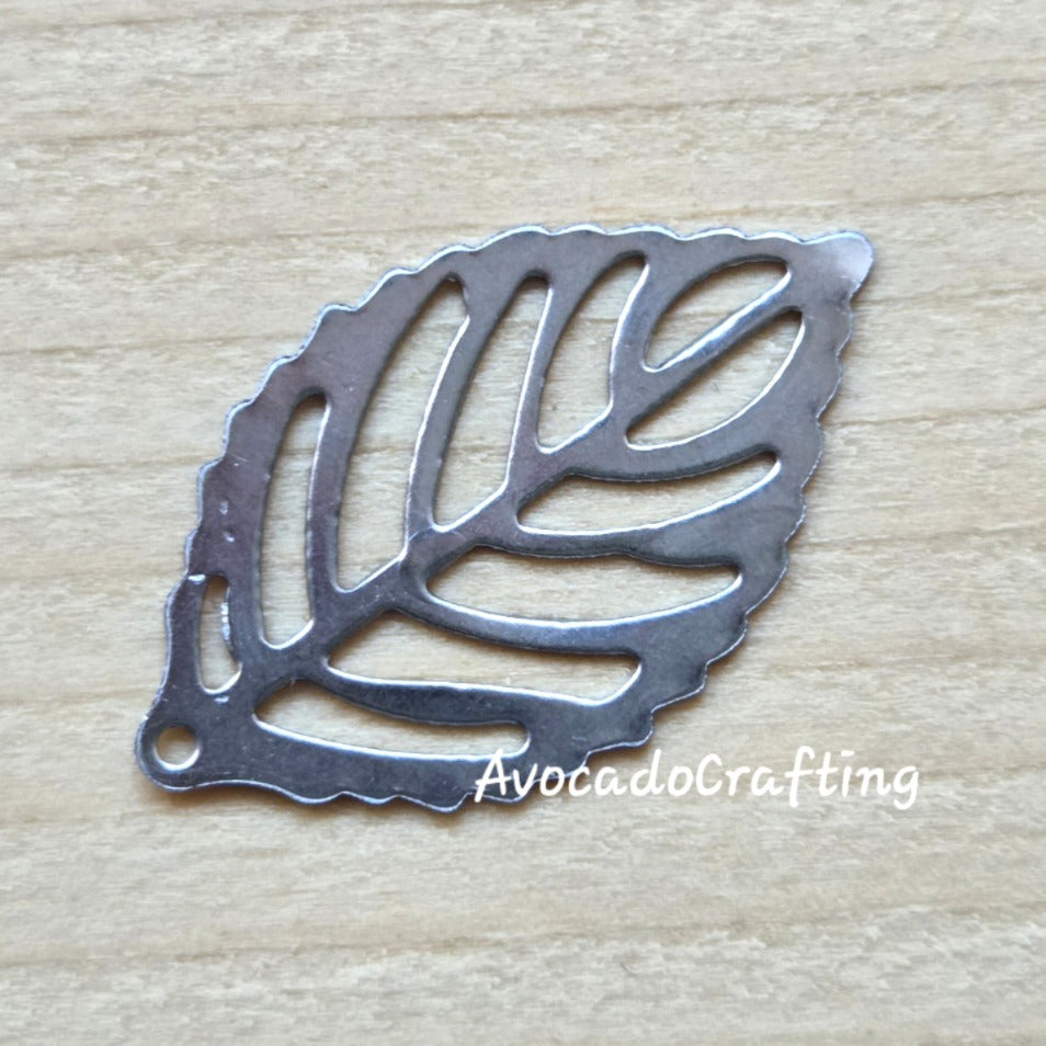 Fall Leaf / 304 Stainless Steel / 20 pieces / 24*14mm / Jewelry Making