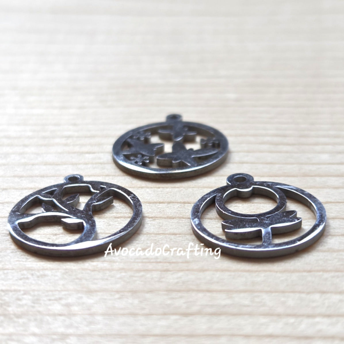 Round Garden Series / Stainless Steel / 4 pieces / Jewelry Making