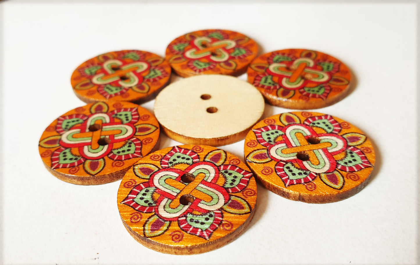 SUMMER MEADOW / 25mm / Wooden Buttons / Sewing Buttons