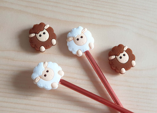 SHEEP STITCH STOPPERS / Knitting Needle Stoppers / Point Protection / Notions