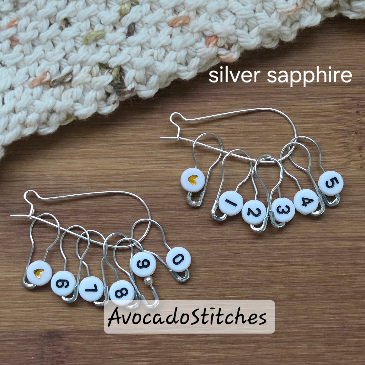 CLASSIC TRINITY SHINE / Set of 14 / Numbered Bulb Pins Stitch Marker Set / Crochet Knitting Stitch Markers / Notions