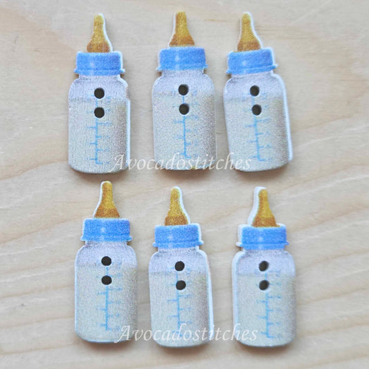SNUGGLE BOTTLE / 25*10mm / 8 buttons / Wooden Buttons / Sewing Buttons