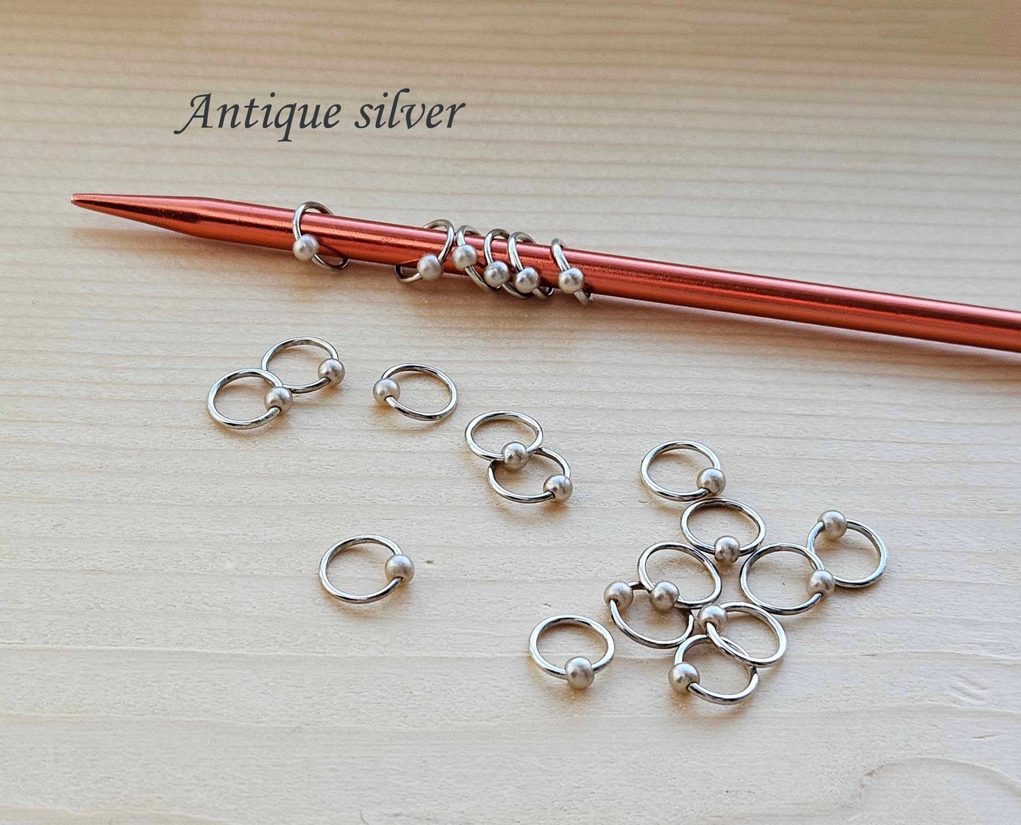 SUNSTONE PEARL Stitch Marker / 10 pcs / Snag Free Stitch Markers / Notions