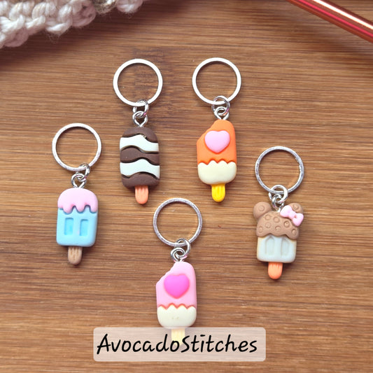 SWEET POPS - 5 Pieces / Knitting Crochet Stitch Markers / Notions