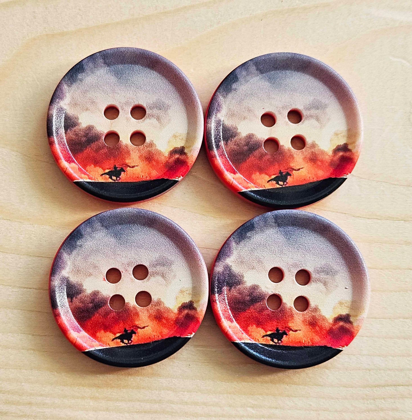 THE HORSE / 30mm / Resin Buttons / Sewing Buttons