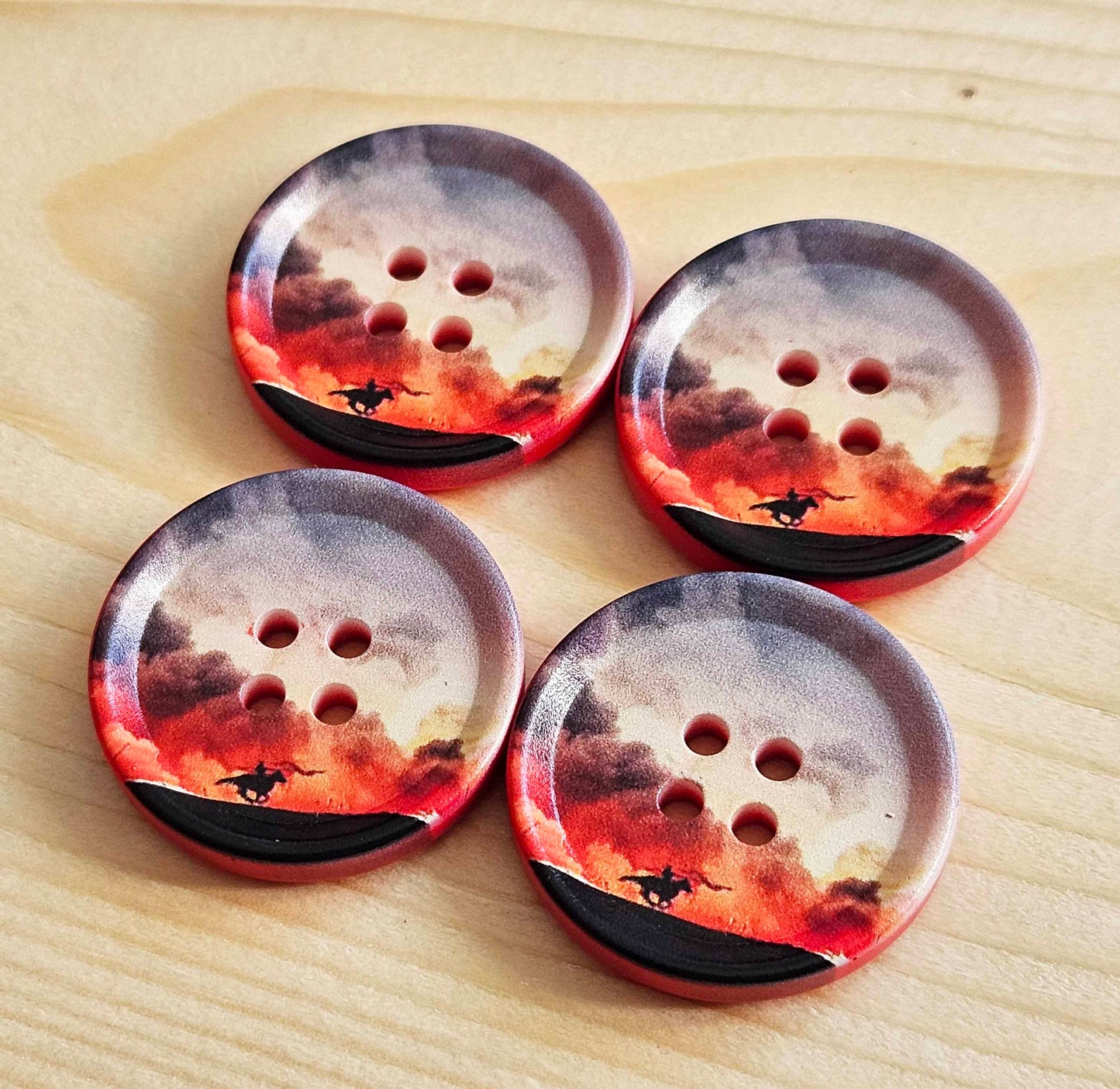 THE HORSE / 30mm / Resin Buttons / Sewing Buttons