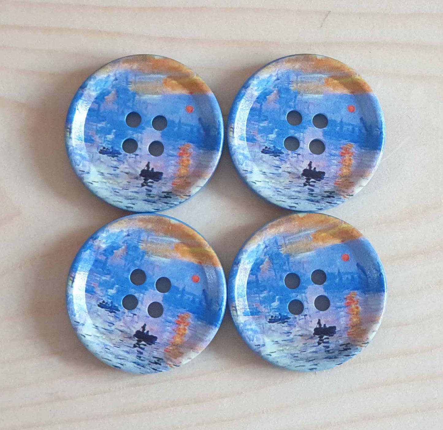 THE SUNSET / 30 mm / Resin Buttons / Sewing Buttons