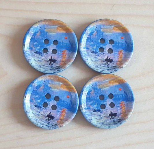 THE SUNSET / 30 mm / Resin Buttons / Sewing Buttons