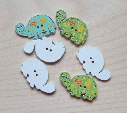 Clearance // TORTOISE / Wooden Buttons (Set of 8)