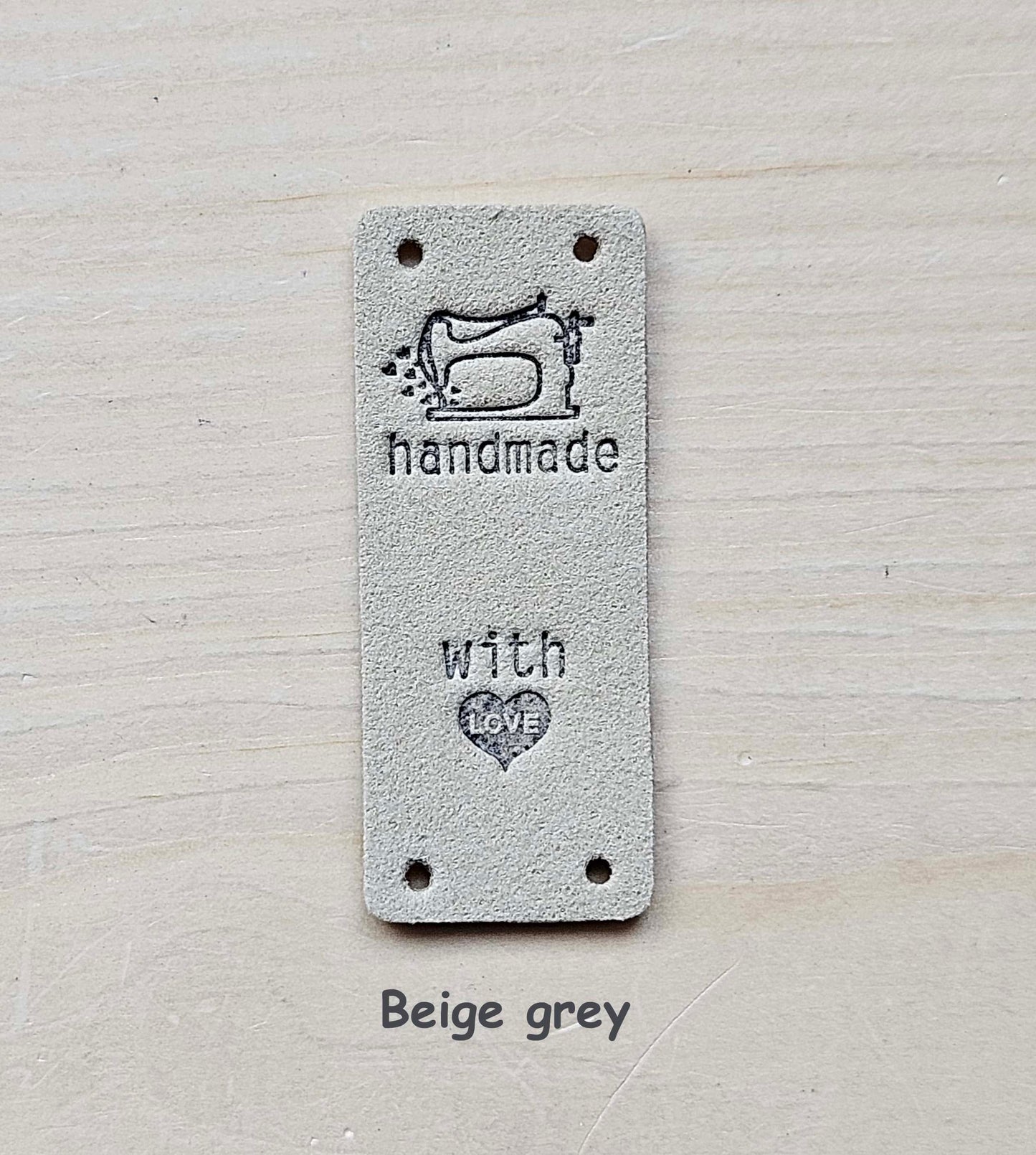 SEWING HANDMADE TAGS / Set of 5 / Handmade Labels / Faux Suede Labels / Faux Leather Labels / Garment Tags