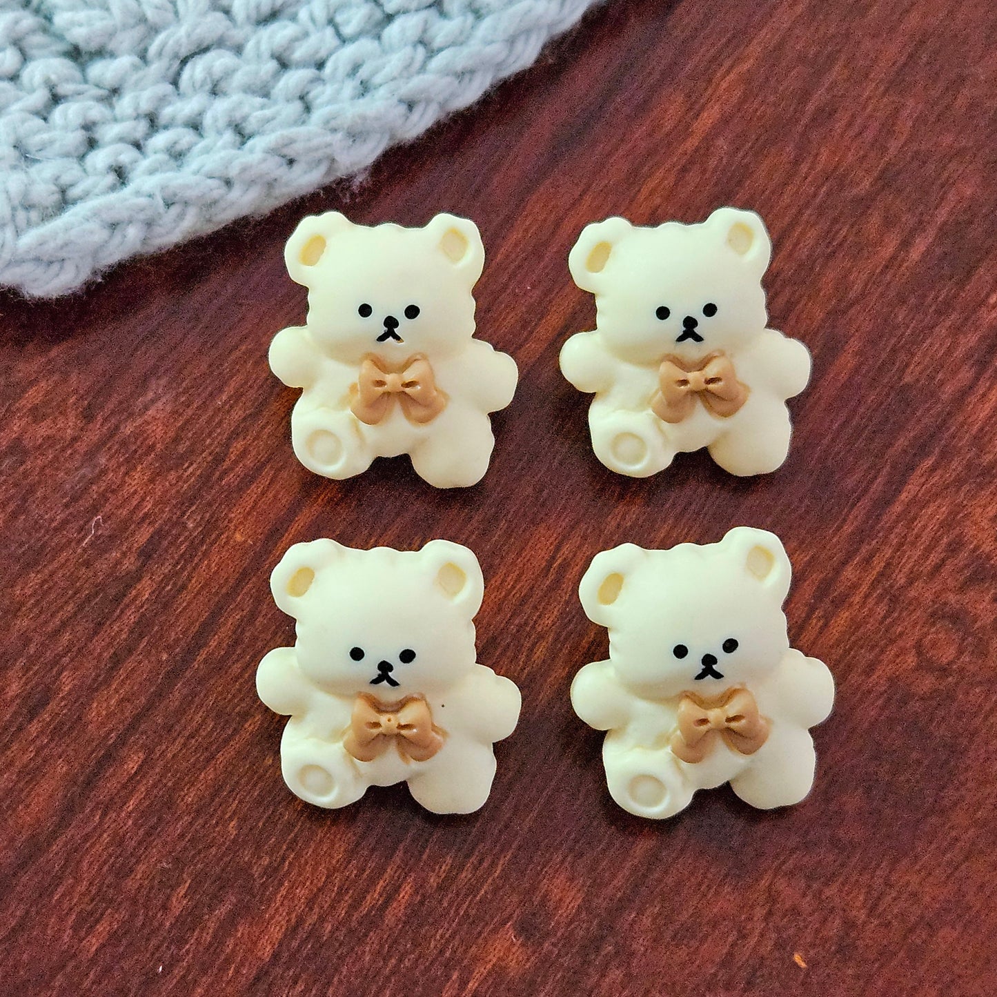 TEDDY BEAR / 17*19mm / 4 buttons / Resin Shank Buttons / Sewing Buttons