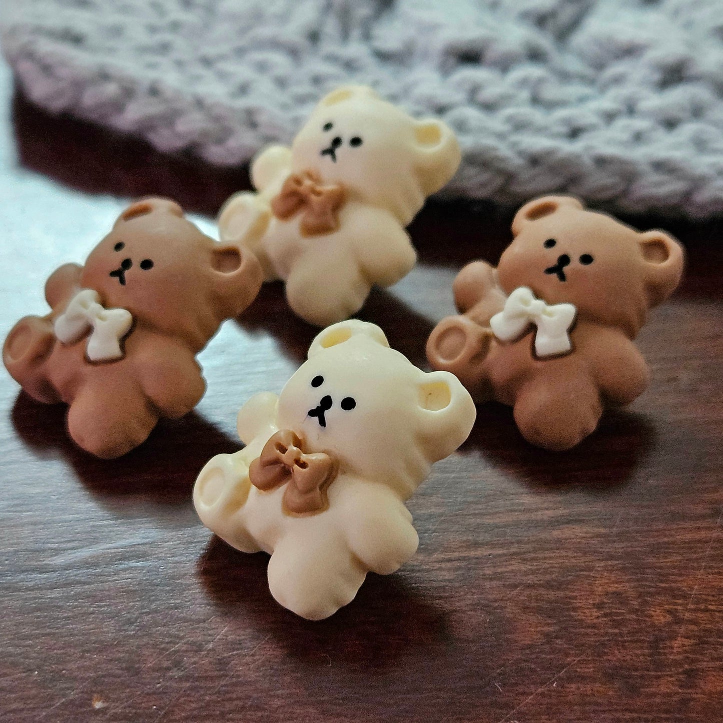 TEDDY BEAR / 17*19mm / 4 buttons / Resin Shank Buttons / Sewing Buttons