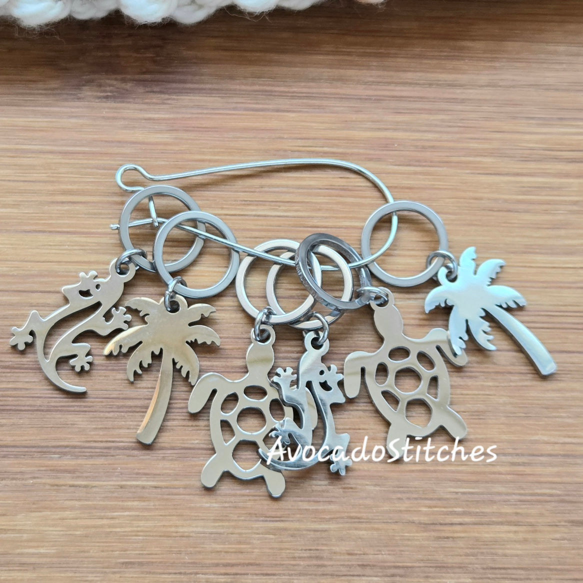 TROPICAL TRIO (6 pieces) - Stainless Steel Series / Knitting Crochet Stitch Markers / Notions