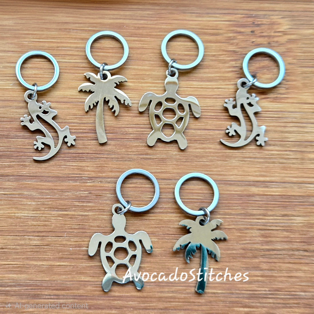 TROPICAL TRIO (6 pieces) - Stainless Steel Series / Knitting Crochet Stitch Markers / Notions