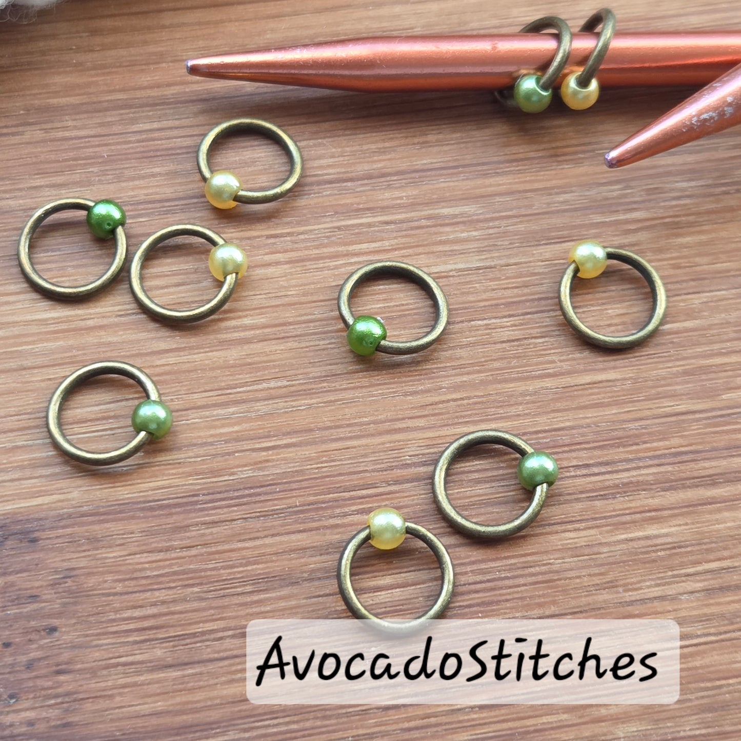 UGLY RINGS Stitch Markers / 10 pcs / Bronze Snag Free Stitch Markers / Notions