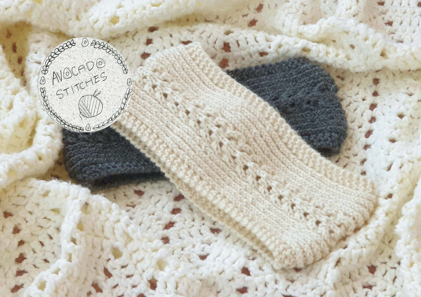 VINTAGE HEADBAND / Wool Ear Warmer / Handmade in Canada