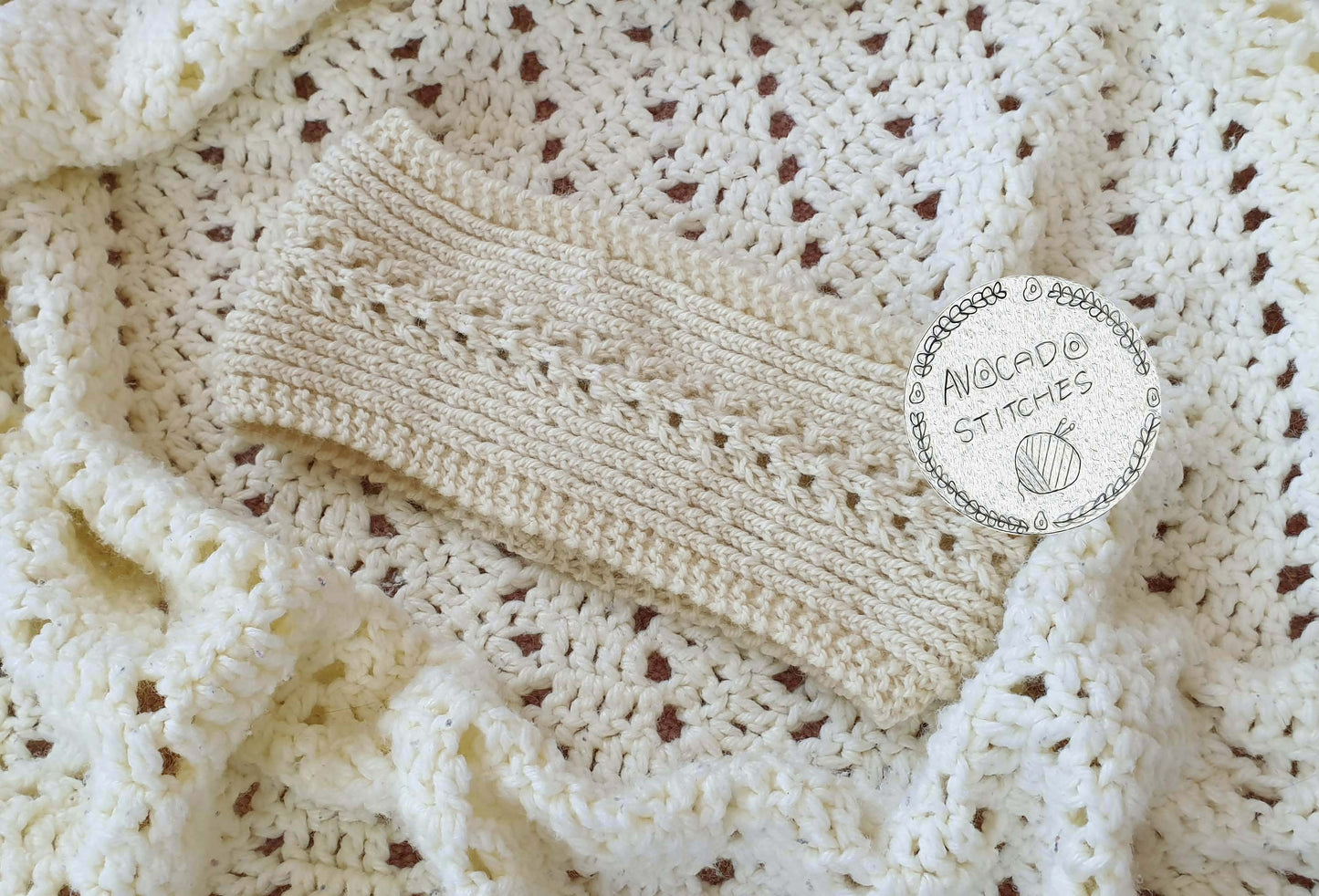 VINTAGE HEADBAND / Wool Ear Warmer / Handmade in Canada