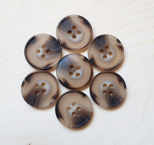 RESIN VINTAGE TORTOISE SHELL / 15-30mm / Resin Buttons / Sewing Buttons