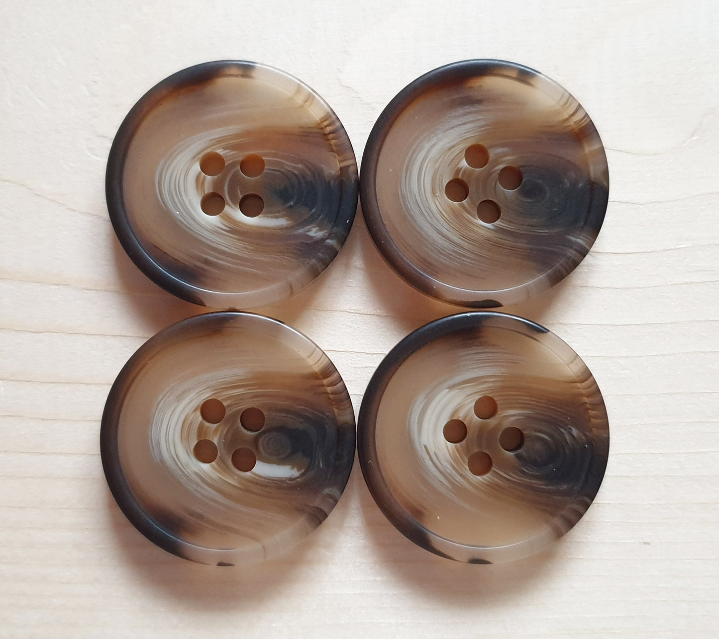VINTAGE TORTOISE SHELL Resin Buttons — 15-30mm Sewing Buttons