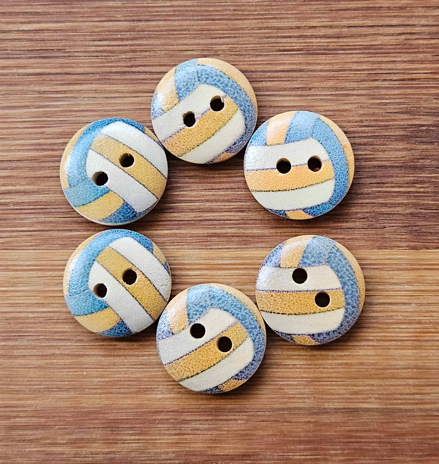 BALL GAMES / 15mm / Wooden Buttons / Sewing Buttons