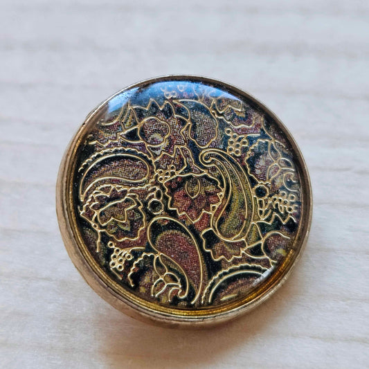 VINTAGE INDIAN ART Shank / 18mm - 4 buttons / Metal Shank Buttons / Sewing Buttons
