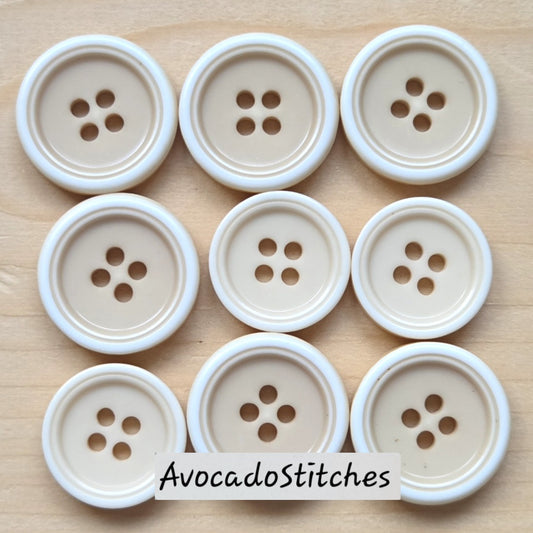 VINTAGE RESIN / 15-25mm / Beige / Oatmeal / Resin Buttons / Sewing Buttons