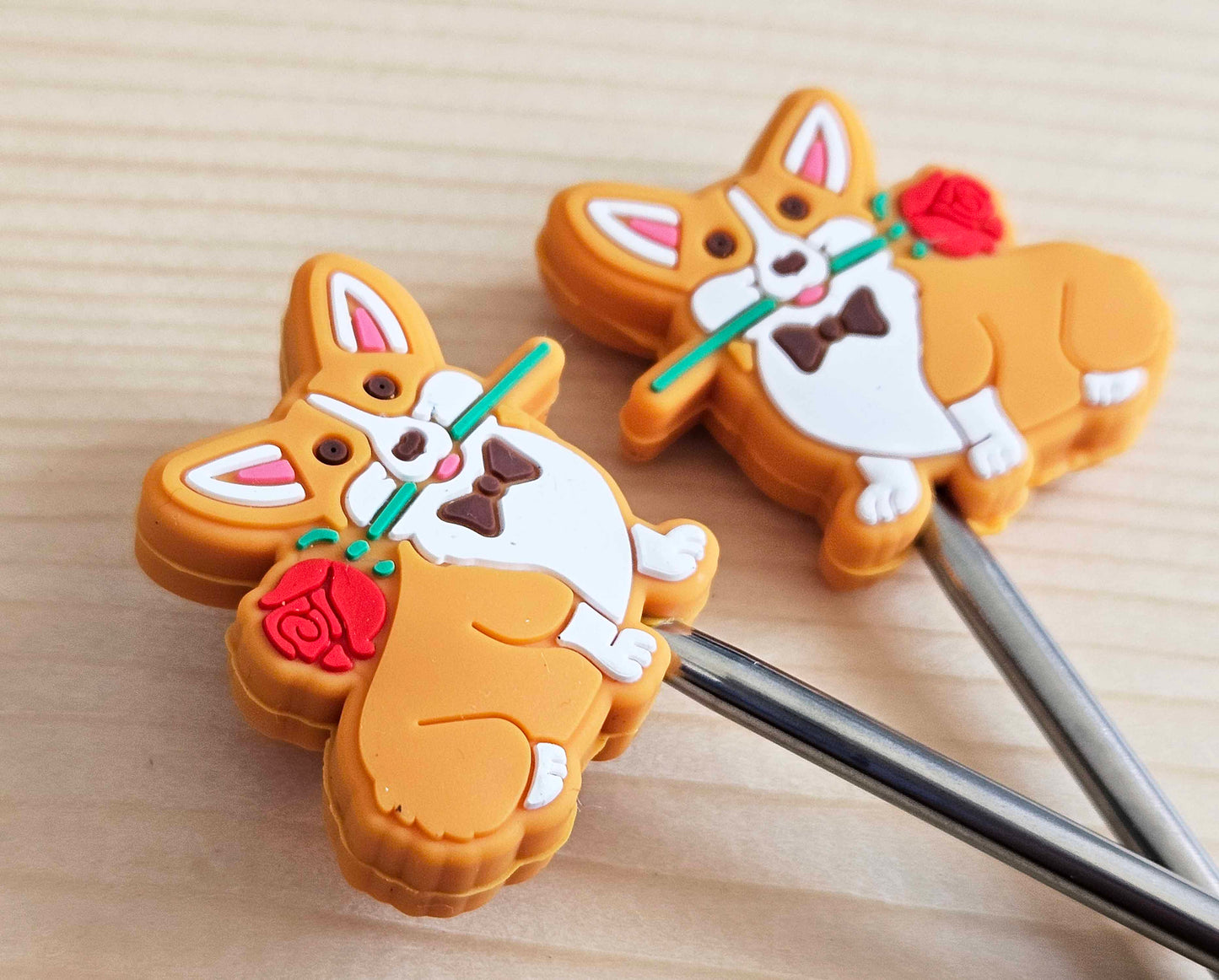 PUPPY STITCH STOPPERS / Knitting Needle Stoppers / Point Protection / Notions