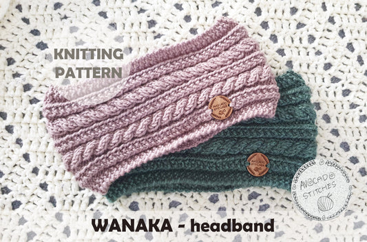 WANAKA HEADBAND (Digital Knitting Pattern) / Simple Ear Warmer Pattern / Digital Knitting Pattern