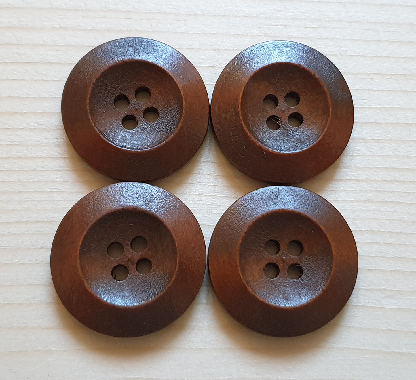 WEDGE EDGE COFFEE / 12.5-25mm / Set of 10 buttons / Wooden Buttons / Sewing Buttons