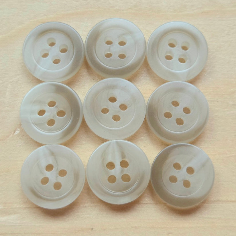 Winter Mist / Resin Buttons / 11mm (Set of 10)