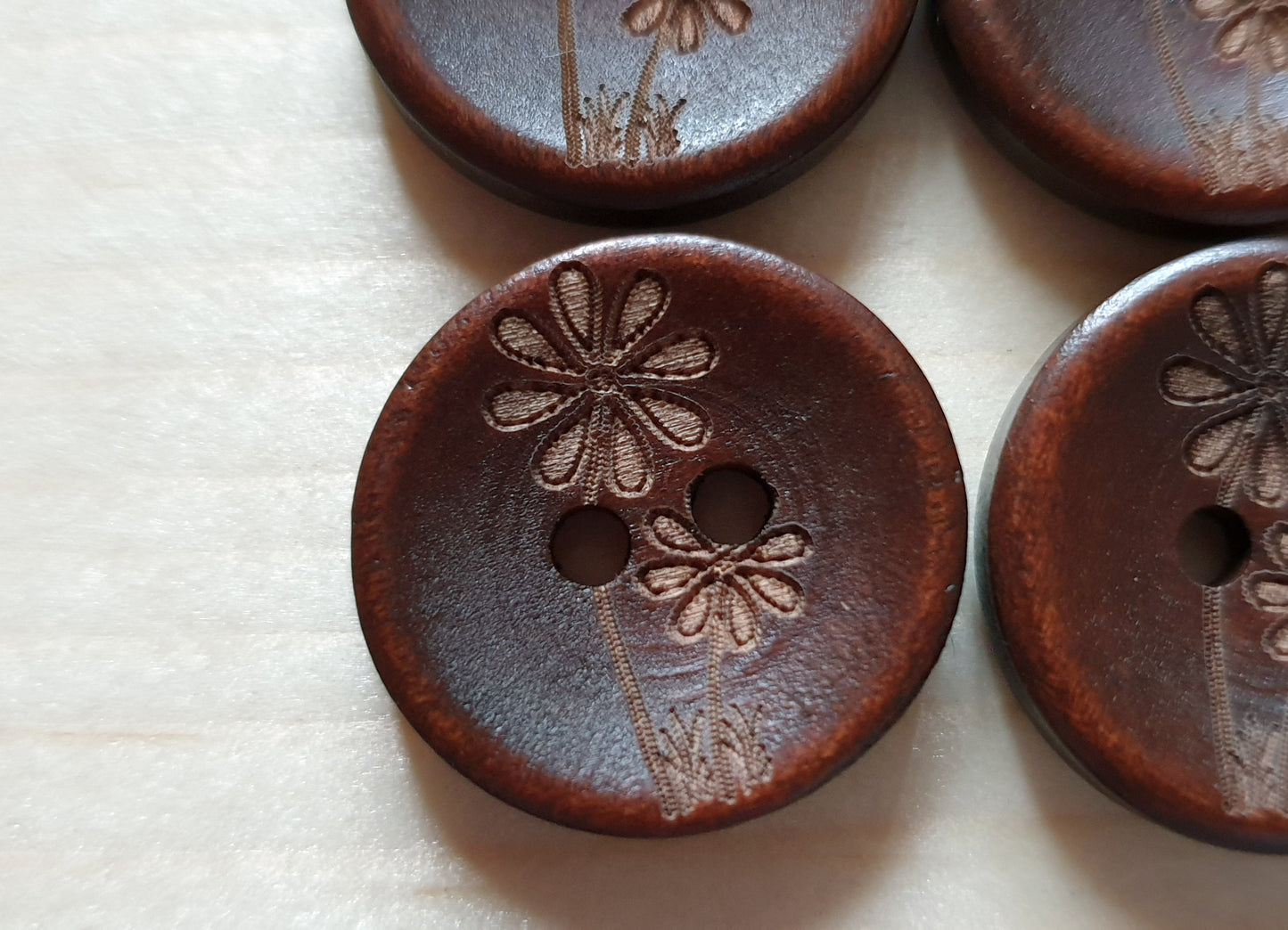 AvoDesigns TOGETHER FOREVER / 20mm - 6 buttons / Wooden Buttons / Sewing Buttons