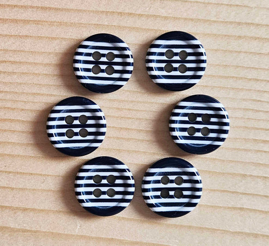 ZEBRA / 11.5mm / Set of 8 buttons / Resin Buttons / Sewing Buttons