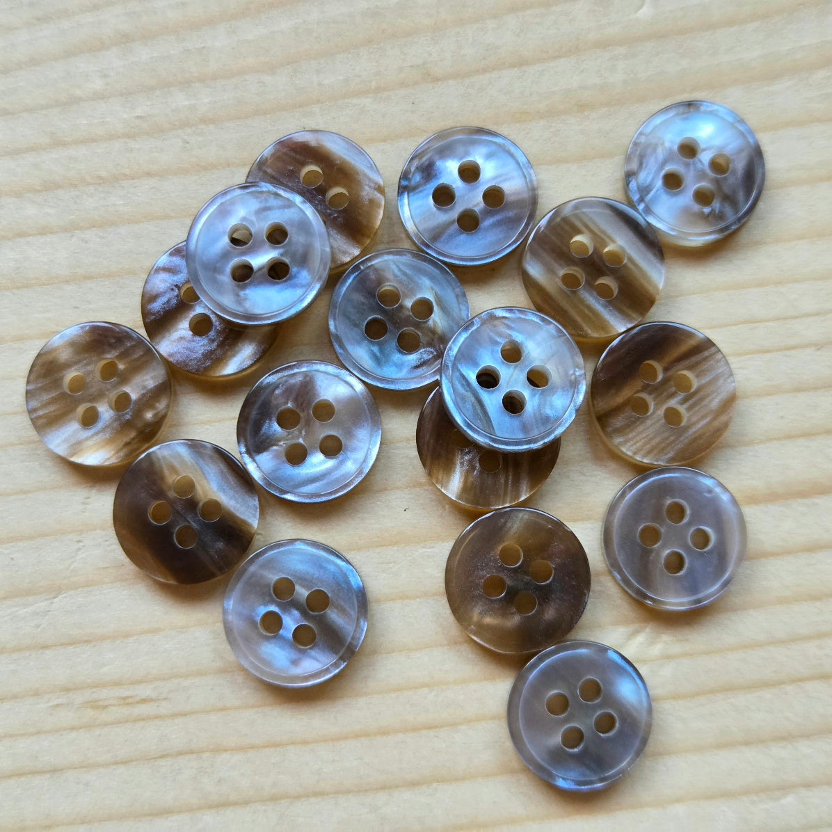 Zodiac Bronze / Resin Buttons / 11mm (Set of 10)