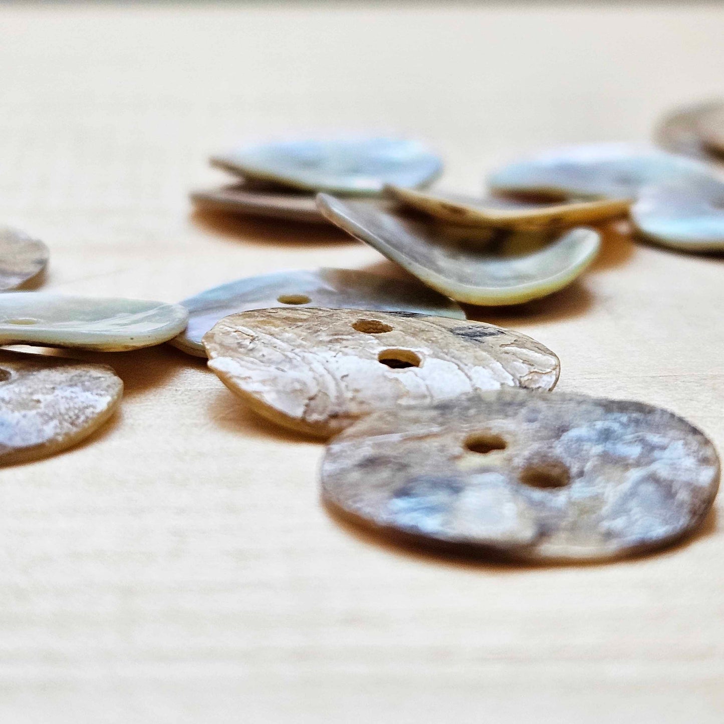 AKOYA SEASHELL Buttons / 15-25mm / MOP Shell Buttons / Sewing Buttons