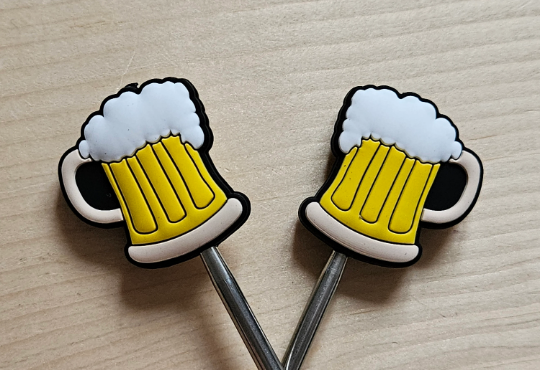 BEER STITCH STOPPERS / Knitting Needle Stoppers / Point Protection / Notions