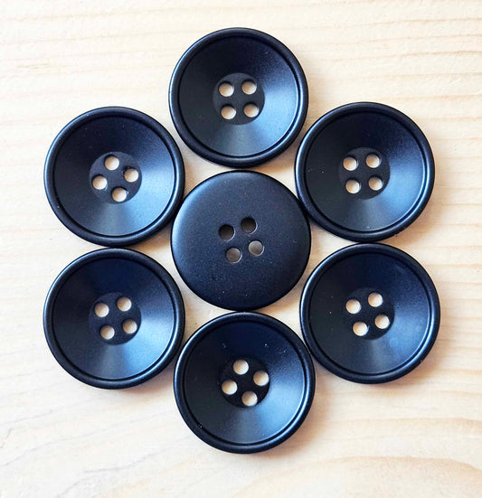 BLACK RESIN / 25mm / Korean Style Resin Buttons / Sewing Buttons