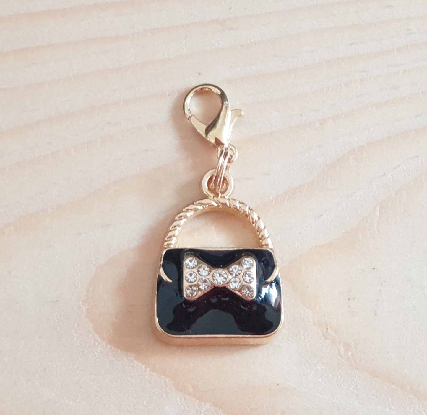 BLACK PURSE / Planner Charm / Journal Charm / Zipper Pull / Bookmark Charm / Planner accessories