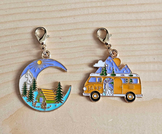 CAMPER & CABIN / Planner Charm / Journal Charm / Zipper Pull / Bookmark Charm / Planner accessories