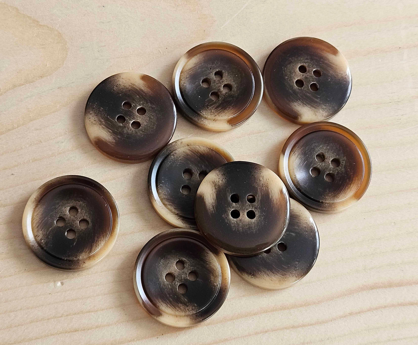 RESIN CHOCOLATE BRULEE / 23mm / Resin Buttons / Sewing Buttons